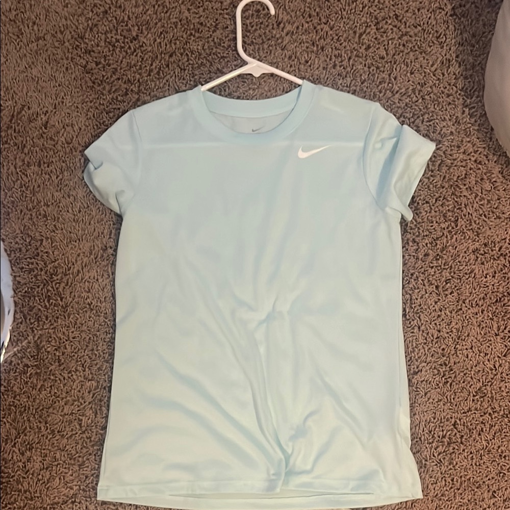 Nike mint/light blue  Fitted Cuffed Sleeve T-Shirt